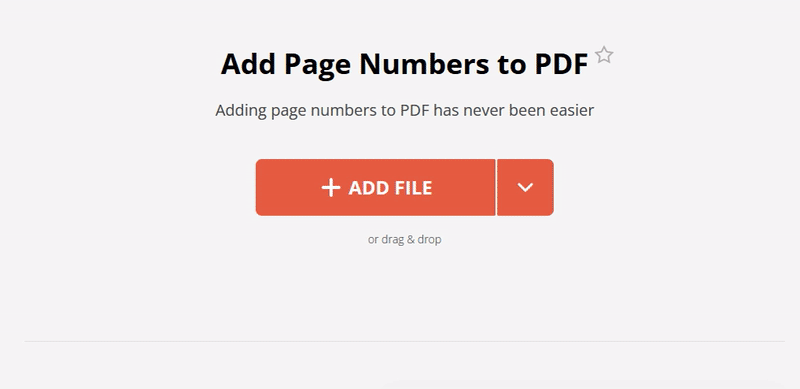 Inserire numeri di pagina PDF