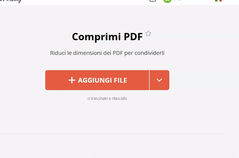 Rimpicciolire il PDF online
