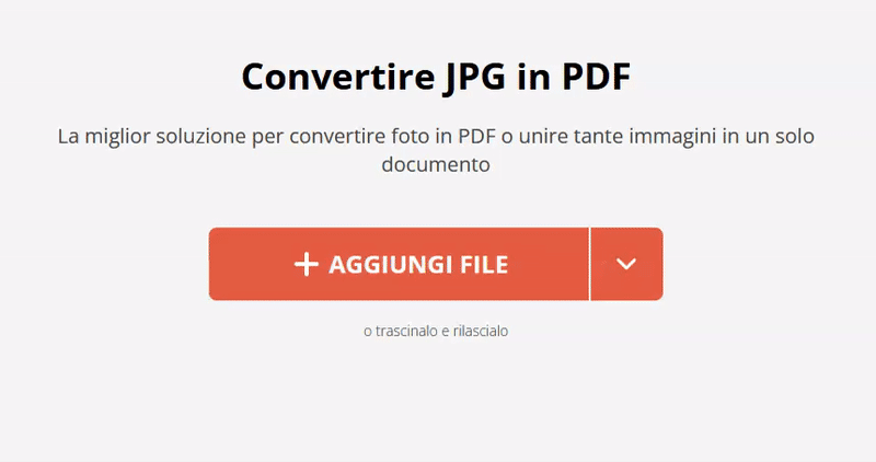 Convertire JPG in PDF online