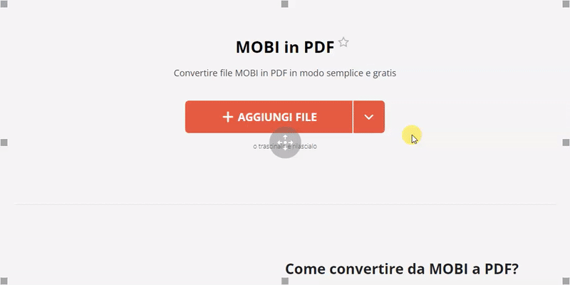 Come convertire MOBI in PDF online