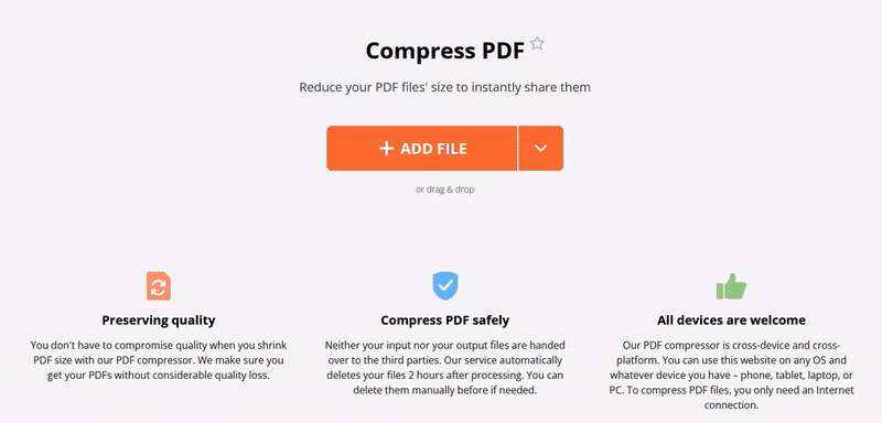 Online method to make PDF smaller on Mac OS