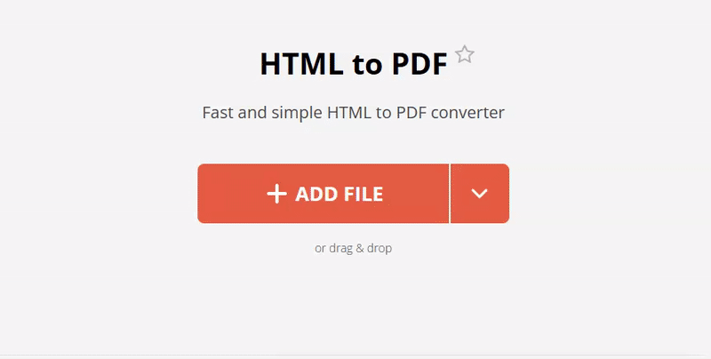 Convertire HTML in PDF in Windows 10 online