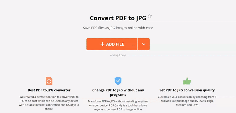 Konvertera PDF till JPG gratis