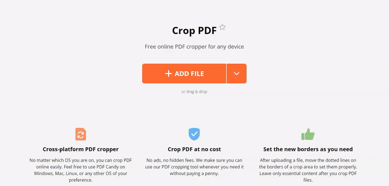 How to crop PDF online with PDF Candy