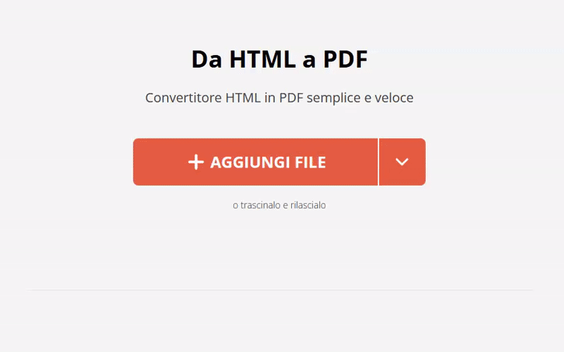 Da HTML a PDF