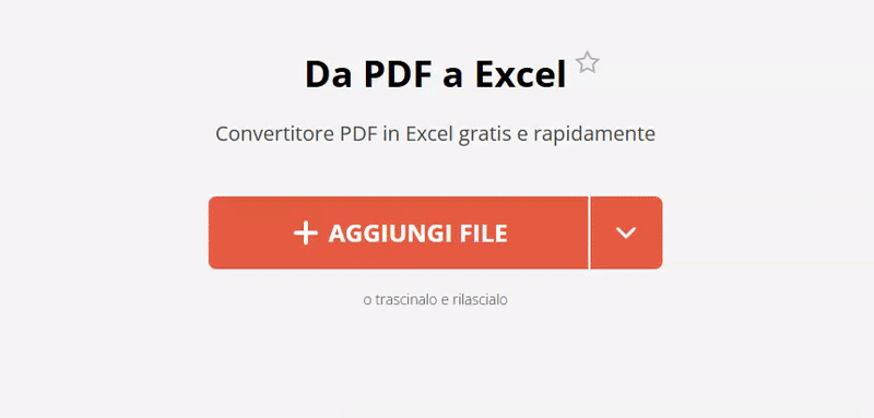 Da PDF a Excel online