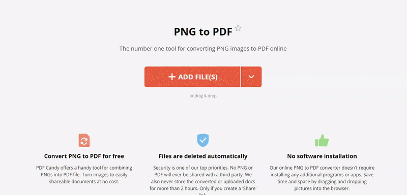 Hur man konverterar PNG till PDF online