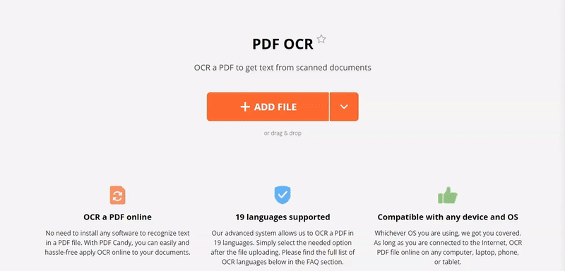OCR einer PDF-Datei online