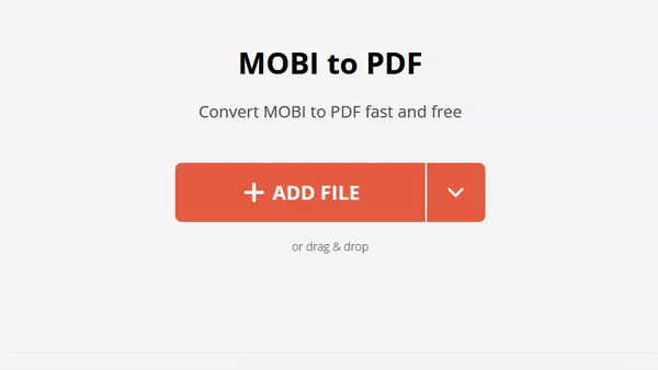 How to convert MOBI to PDF online