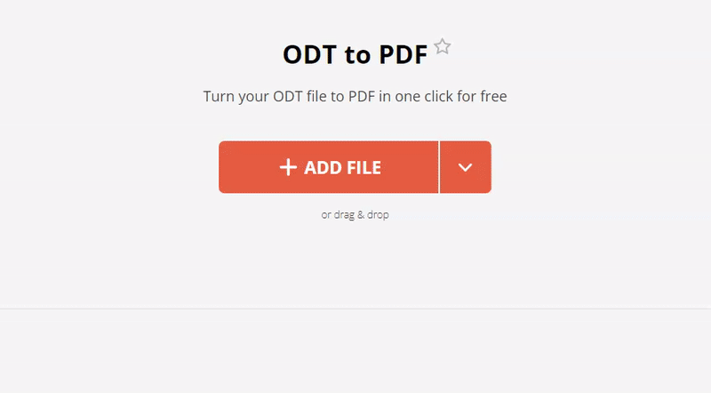 Convert ODT to PDF online