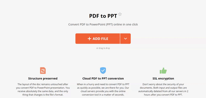 How to convert PDF to PPT online