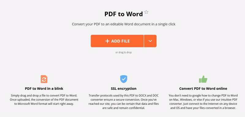 Convert document to Word to reduce PDF size