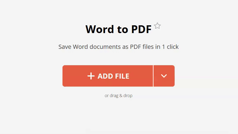 Convert Word to PDF on Windows 10 in 1 click