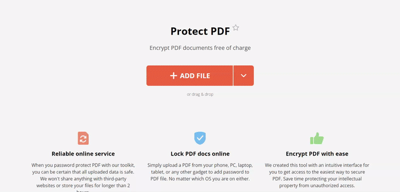 Password Protect PDF file using FREE Free PDF Password Protector