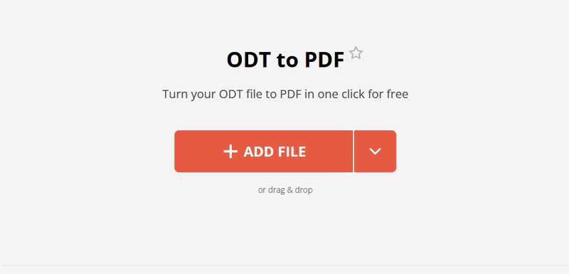 How to use online ODT to PDF converter
