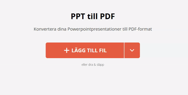 Hur konverterar man PPT till PDF online