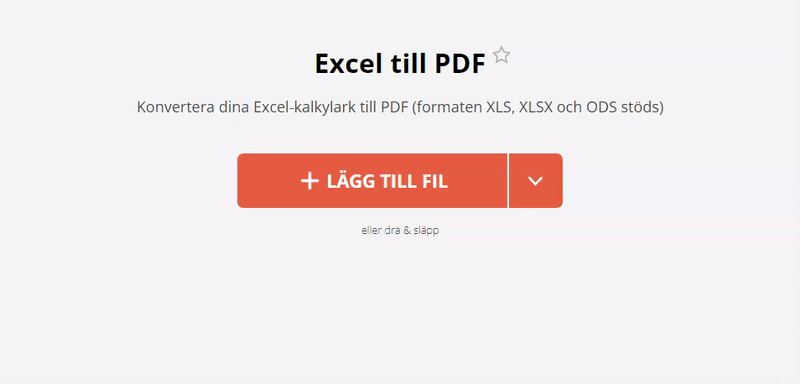 Konvertera Excel till PDF gratis