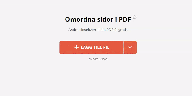Ordna om PDF-sidor, rotera eller ta bort extra sidor