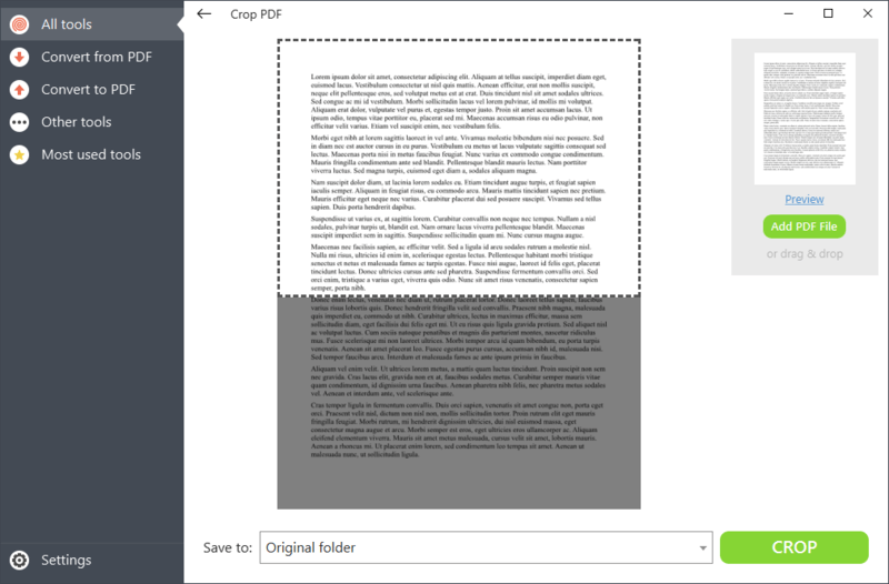 PDF cropper for Windows