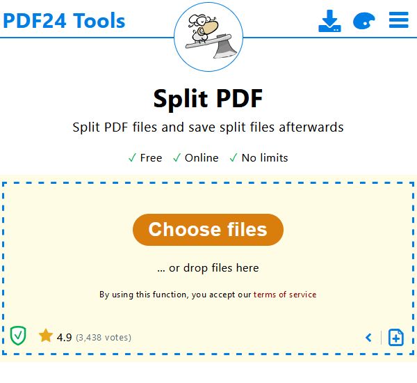 PDF24 Tools PDF separator