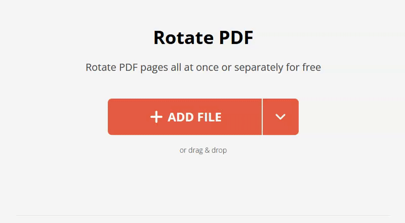 Rotate PDF online with pages preview