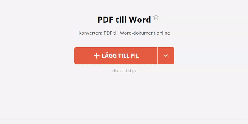 Spara PDF som ett Word-dokument online
