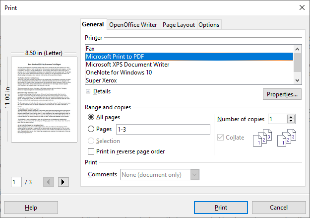 Turn Word to PDF using Print to PDF feature