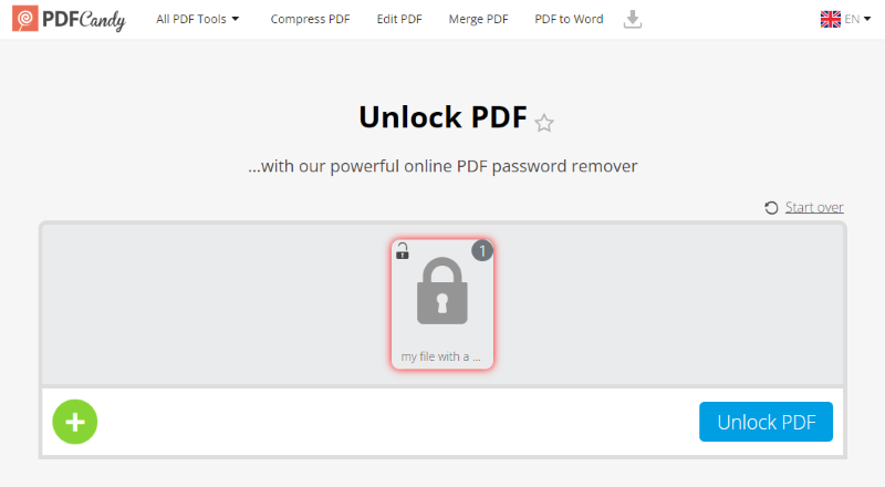 Unlock a PDF online