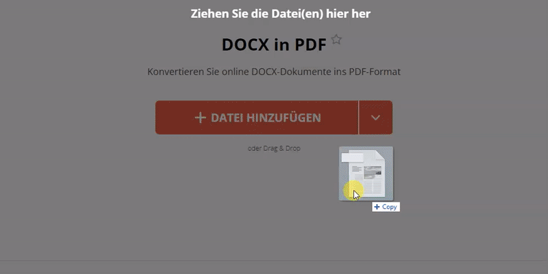 Online DOCX zu PDF Konverter
