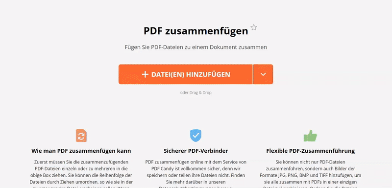 Wie kann man PDF-Dateien kombinieren online