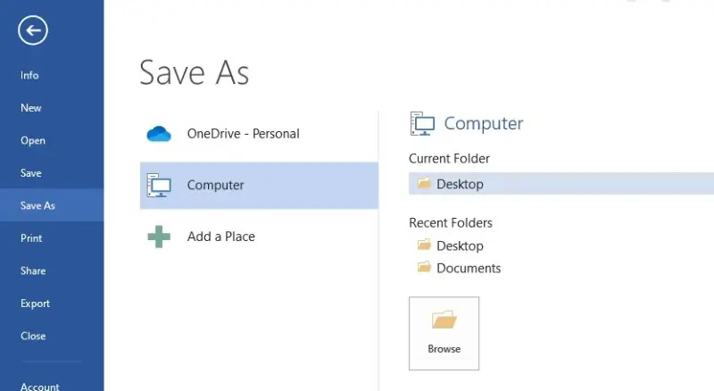 How to save DOCX as PDF in Word