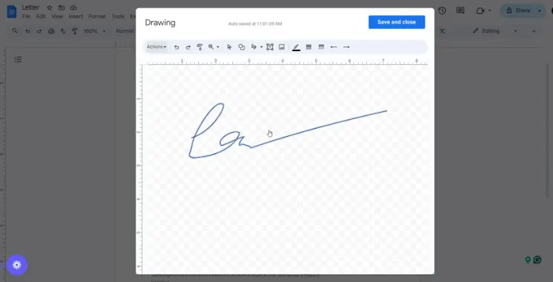 How to add a signature in Google Docs
