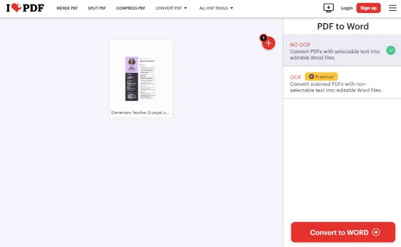 How to convert PDF to Google Doc with ILovePDF
