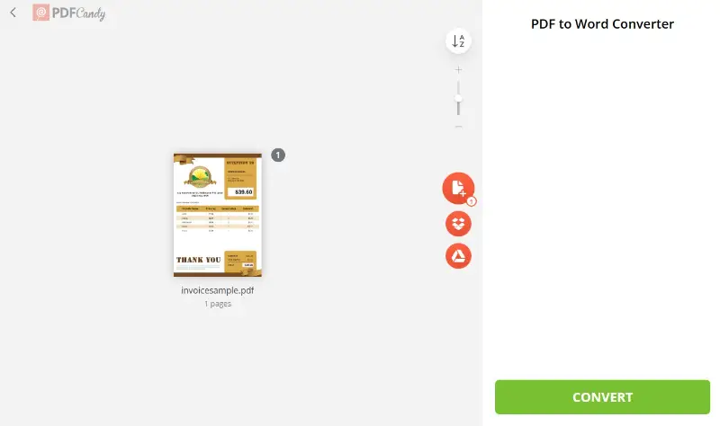 How to convert PDF to Word on Mac computer with PDF Candy website