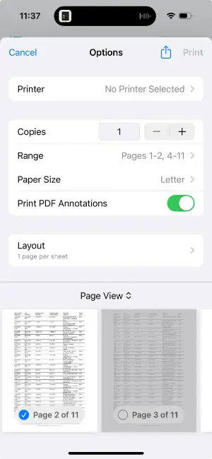 Split PDF into several files on iPhone Split PDF into several files on iPhone