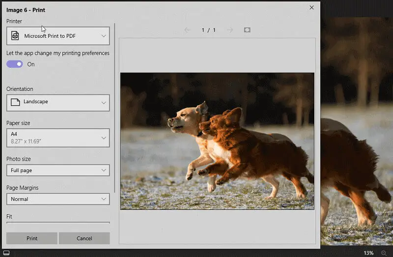 How to convert PNG to PDF on Windows 10 in Photos