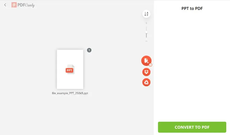 How to convert PPT to PDF online