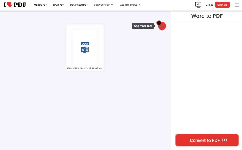 How to convert Word to PDF on Mac with iLovePDF