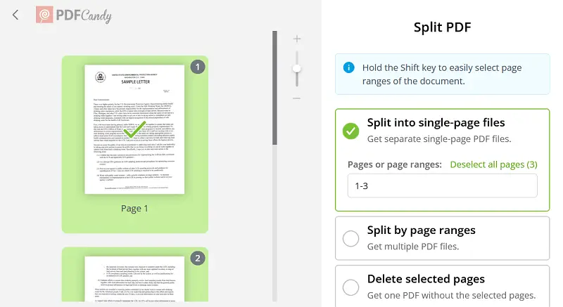 Split PDF