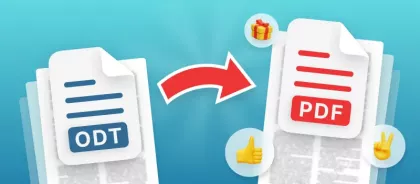 Convertisseur ODT en PDF en ligne Gratuit