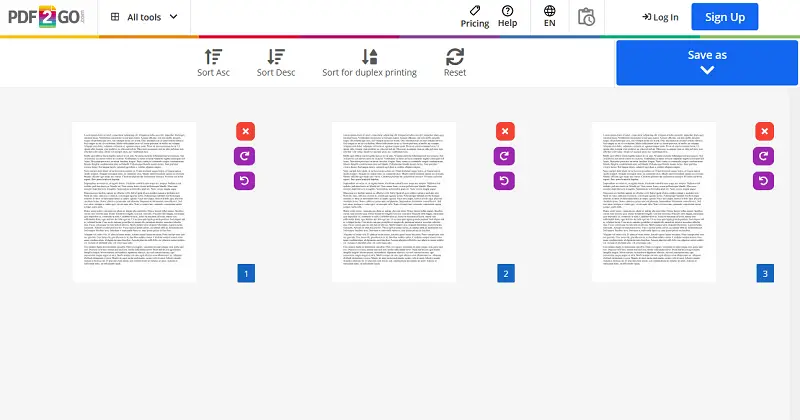 Split PDF Tool using Scanner Go