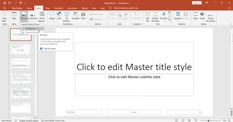 How to Add a Watermark in PowerPoint SlideMaster
