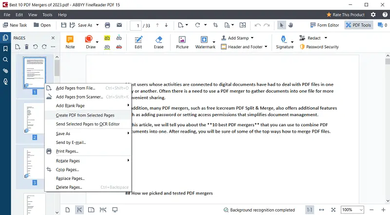 Splitting PDFs on Mac with ABBYY FineReader