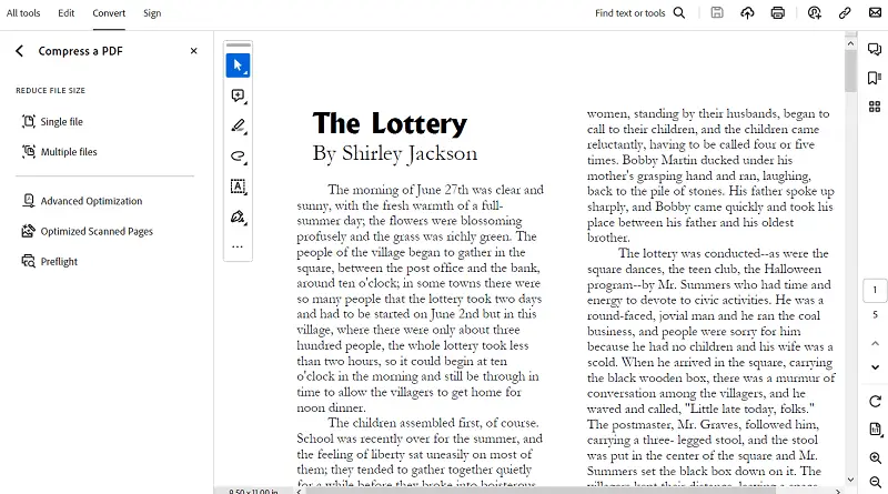 Reduce size to insert PDF into Gmail Reduce size to insert PDF into Gmail