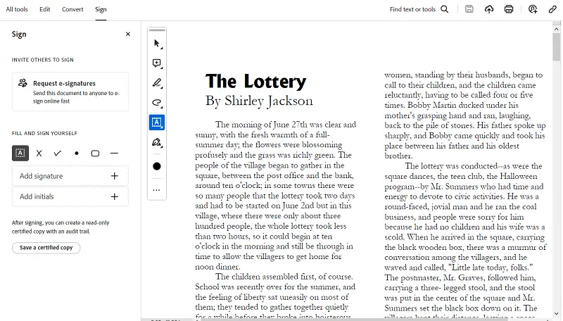 Add signature to PDF in Adobe Add signature to PDF in Adobe