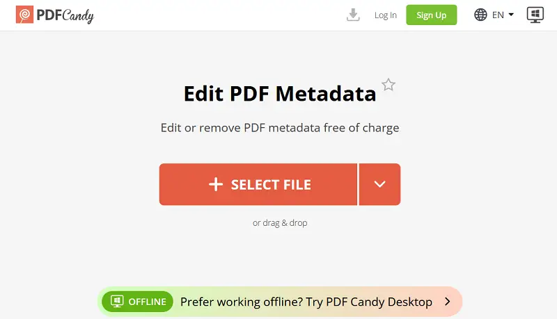 PDF metadata editor
