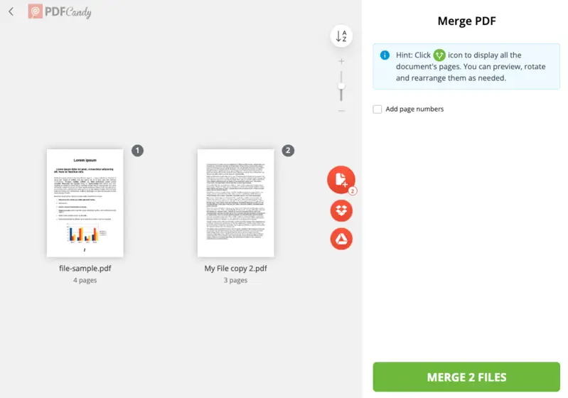 How to merge PDF files online