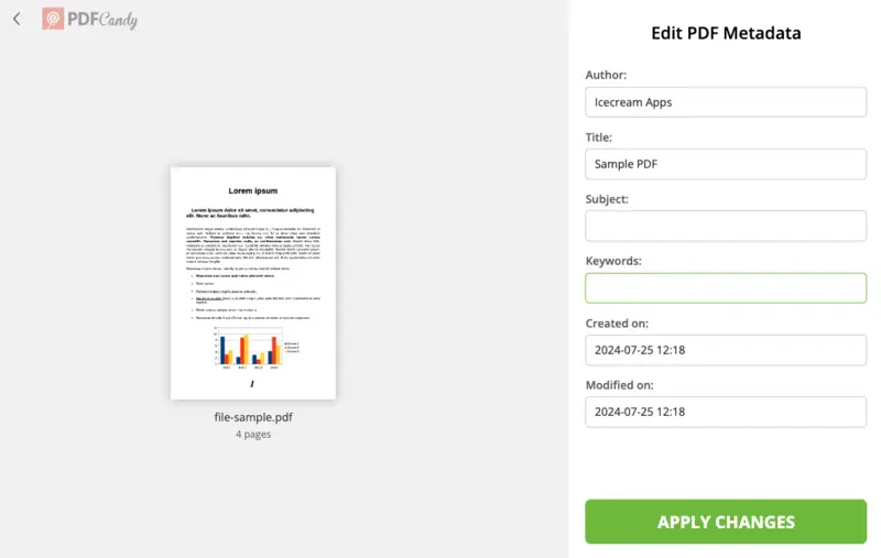 How to edit PDF metadata online