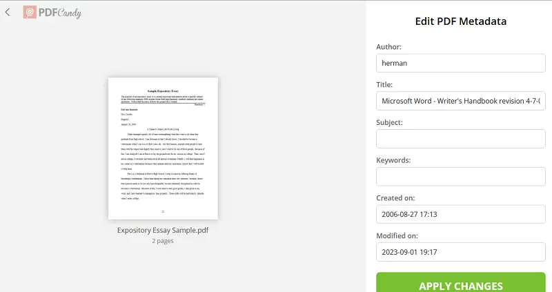 Edit legal PDF metadata online Edit legal PDF metadata online