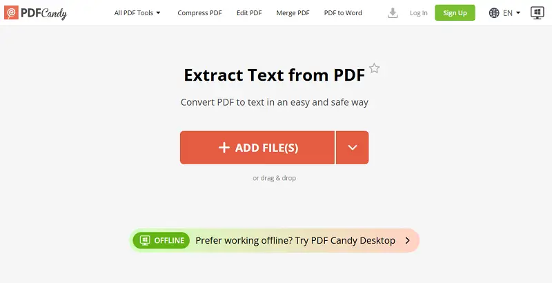 How to extract text from PDF online